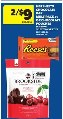 Real Canadian Superstore HERSHEY'S CHOCOLATE BAR MULTIPACK 4'S OR CHOCOLATE POUCHES offer