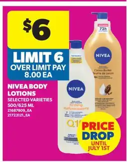 Real Canadian Superstore NIVEA BODY LOTIONS offer