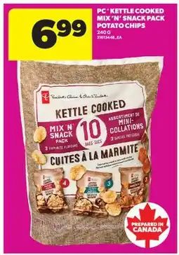 Real Canadian Superstore PC KETTLE COOKED MIX'N'SNACK PACK POTATO CHIPS offer