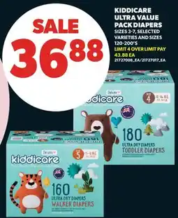 Real Canadian Superstore KIDDICARE ULTRA VALUE PACK DIAPERS, 120-200' S offer