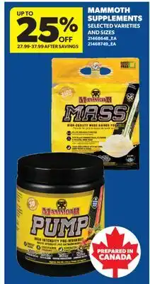 Real Canadian Superstore MAMMOTH SUPPLEMENTS offer