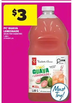 Real Canadian Superstore PC GUAVA LEMONADE offer