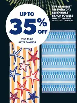 Real Canadian Superstore LIFE AT HOME OR EVERYDAY ESSENTIALS BEACH TOWELS offer