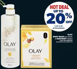 Real Canadian Superstore OLAY BODY WASH, 364-1035 ML OR BAR SOAP, 4/8X90 G offer