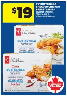 Real Canadian Superstore PC BUTTERMILK BREADED CHICKEN BREAST STRIPS offer