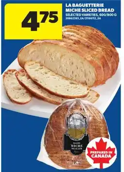 Real Canadian Superstore LA BAGUETTERIE MICHE SLICED BREAD, 600/800 G offer
