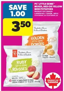 Real Canadian Superstore PC LITTLE GEMS MIXED, RED OR YELLOW MINI POTATOES offer