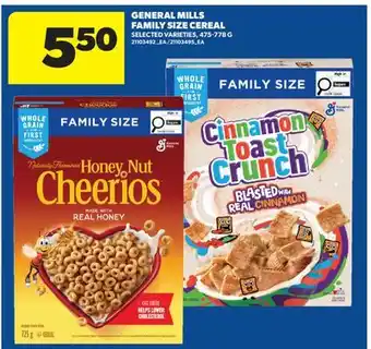 Real Canadian Superstore GENERAL MILLS FAMILY SIZE CEREAL offer