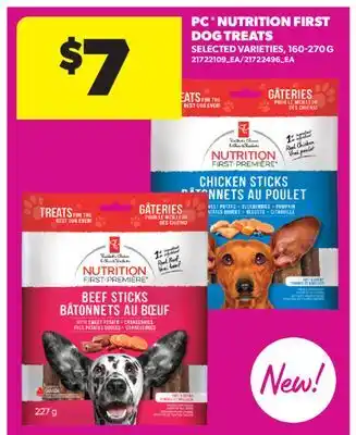 Real Canadian Superstore PC NUTRITION FIRST DOG TREATS offer