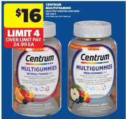 Real Canadian Superstore CENTRUM MULTIVITAMINS, 120-130' S offer