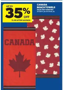 Real Canadian Superstore CANADA BEACH TOWELS offer