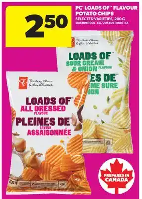 Real Canadian Superstore PC LOADS OF FLAVOUR POTATO CHIPS offer