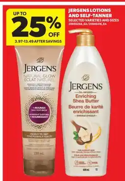 Real Canadian Superstore JERGENS LOTIONS AND SELF-TANNER offer