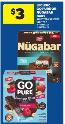 Real Canadian Superstore LECLERC GO PURE OR NÜGABAR BARS offer