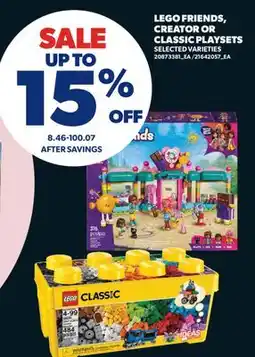 Real Canadian Superstore LEGO FRIENDS, CREATOR OR CLASSIC PLAYSETS offer