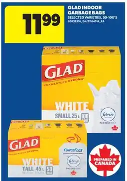 Real Canadian Superstore GLAD INDOOR GARBAGE BAGS, 50-100' S offer