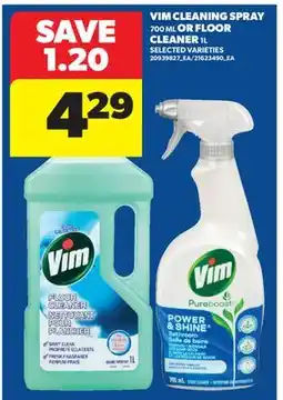 Real Canadian Superstore VIM CLEANING SPRAY, 700 ML OR FLOOR CLEANER, 1L offer