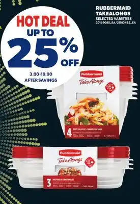 Real Canadian Superstore RUBBERMAID TAKEALONGS offer