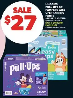 Real Canadian Superstore HUGGIES PULL-UPS OR PAMPERS EASY UPS TRAINING PANTS SIZES 2T-7T, 40-74' S offer