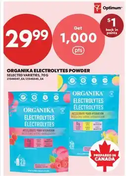 Real Canadian Superstore ORGANIKA ELECTROLYTES POWDER offer