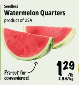 Farm Boy Seedless Watermelon Quarters offer