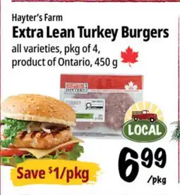 Farm Boy Hayter's Farm Extra Lean Turkey Burgers offer