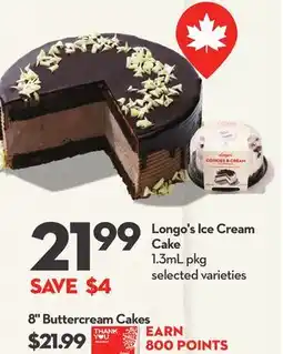 Longo's Longo's Ice Cream Cake offer