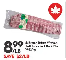 Longo's Raised Without Antibiotics Pork Back Ribs offer