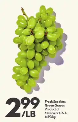 Longo's Fresh Seedless Green Grapes offer