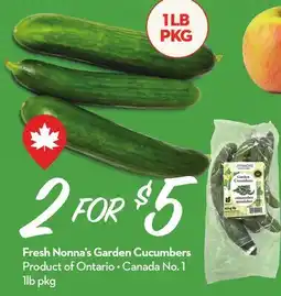 Longo's Fresh Nonna's Garden Cucumbers offer