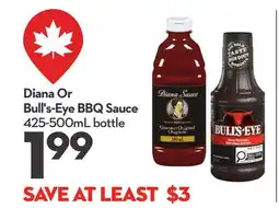 Longo's Diana Or Bull's-Eye BBQ Sauce offer