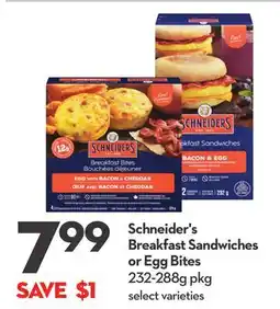 Longo's Breakfast Sandwiches or Egg Bites offer