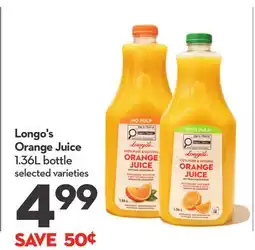 Longo's Orange Juice offer
