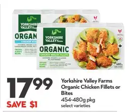 Longo's Organic Chicken Fillets or Bites offer