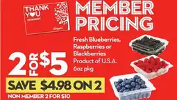 Longo's Fresh Blueberries, Raspberries or Blackberries offer