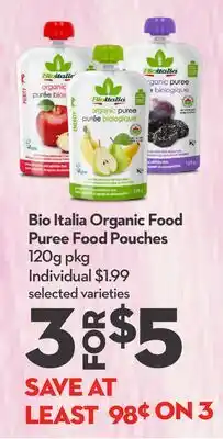 Longo's Organic Food Puree Food Pouches offer