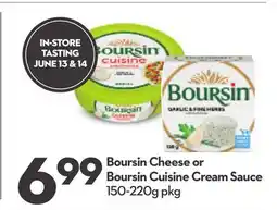 Longo's Boursin Cheese or Boursin Cuisine Cream Sauce offer