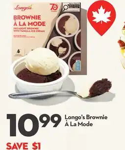 Longo's Longo's Brownie À La Mode offer