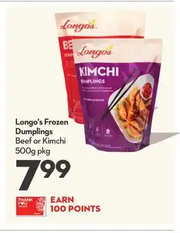 Longo's Frozen Dumplings offer