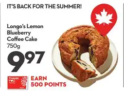 Longo's Longo's Lemon Blueberry Coffee Cake offer