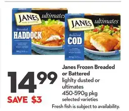 Longo's Janes Frozen Breaded or Battered offer