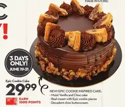 Longo's Epic Cookie Cake offer