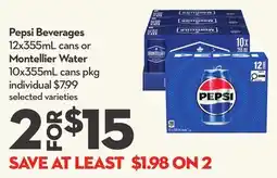 Longo's Beverages 12x355mL cans or Water 10x355mL cans pkg offer