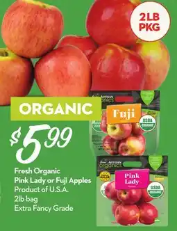 Longo's Fresh Organic Pink Lady or Fuji Apples offer