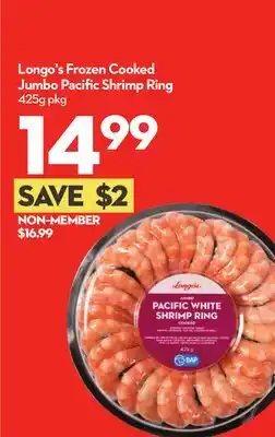 Longo's Frozen Cooked Jumbo Pacific Shrimp Ring offer
