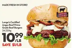 Longo's Longo's Certified Angus Beef Prime Grade Beef Burgers offer