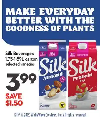 Longo's Silk Beverages offer