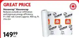Home Hardware Novawrap Housewrap offer