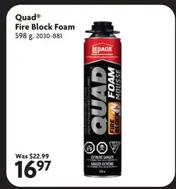 Home Hardware Quad Fire Block Foam offer