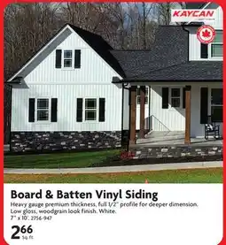 Home Hardware Board & Batten Vinyl Siding offer